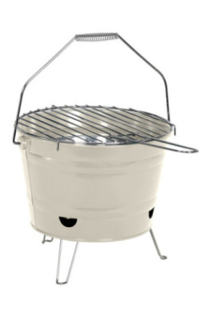 Barbecue à charbon portable Crème ø27 cm