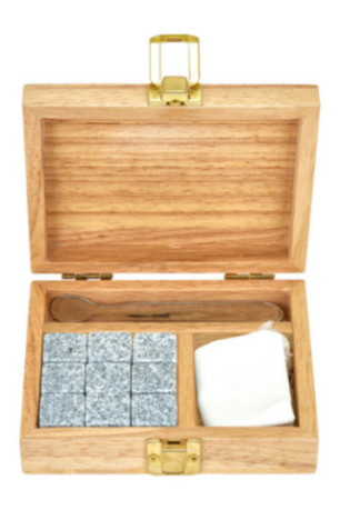 Coffret de glaçons en granit Beige 13.3 x 11.8 x 3.8 cm