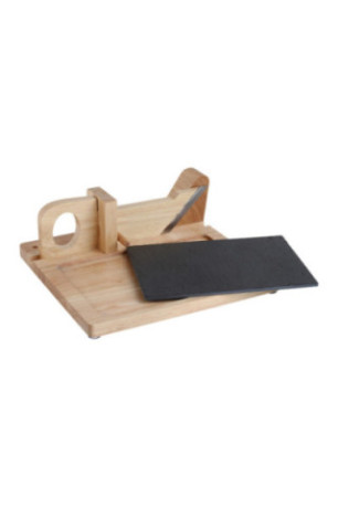 Guillotine à saucisson avec plateau en ardoise Bois 28.7 x 26.5 x 10.5 cm