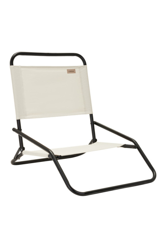 Chaise de plage pliable Noir