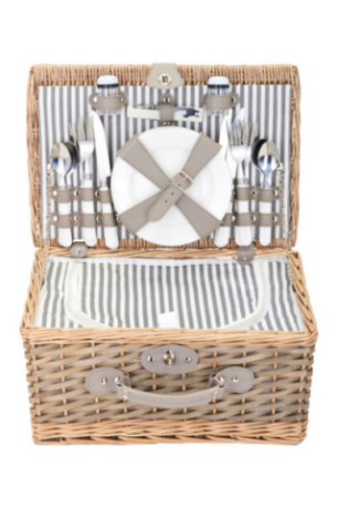 Panier pique-nique 4 personnes Gris 14 L