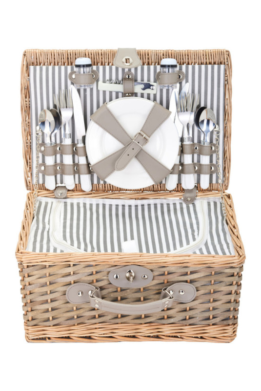 Panier pique-nique 4 personnes Gris 14 L