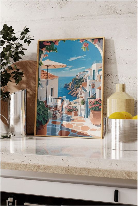 Tableau encadré décoratif - Multicolore