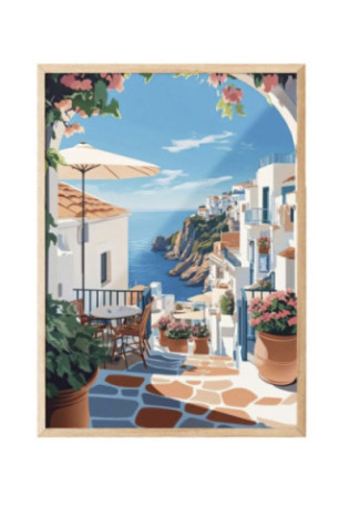 Tableau encadré décoratif - Multicolore
