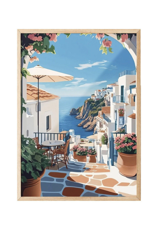 Tableau encadré décoratif - Multicolore