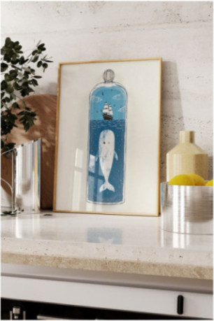Tableau encadré décoratif - Multicolore