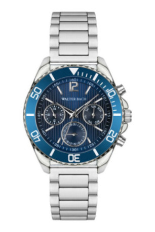 Montre Quartz Homme - Silver/Silver/Blue textured