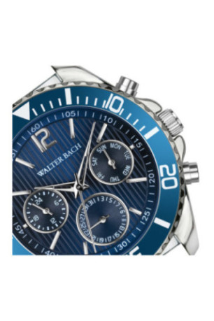 Montre Quartz Homme - Silver/Silver/Blue textured