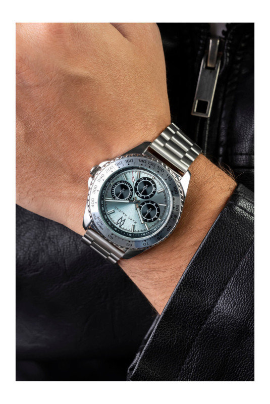 Montre Quartz Homme - Silver/Silver/Light blue sunray