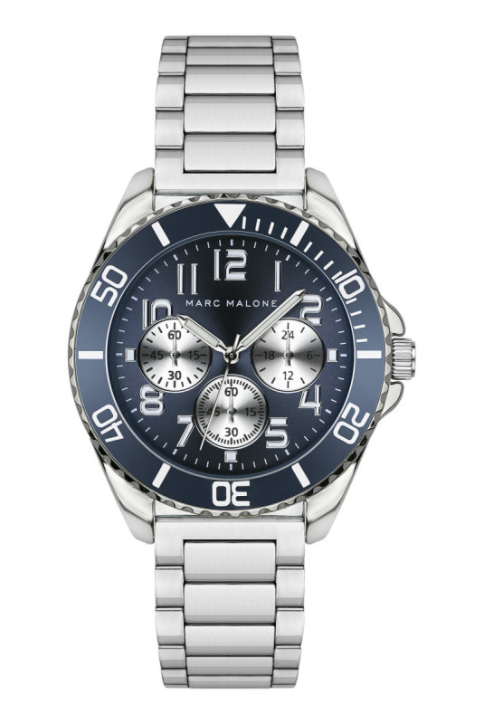 Montre Quartz Homme - Silver/Silver/Blue sunray