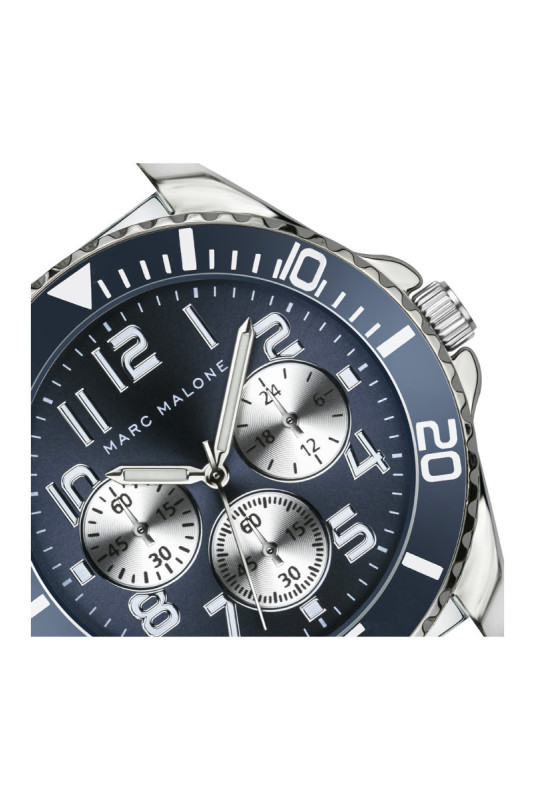 Montre Quartz Homme - Silver/Silver/Blue sunray