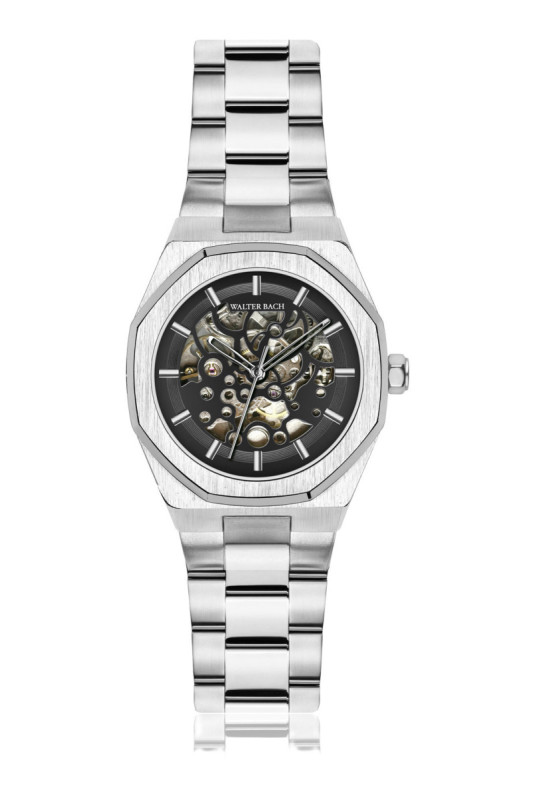 Montre Automatique Homme - Silver/Silver/Black