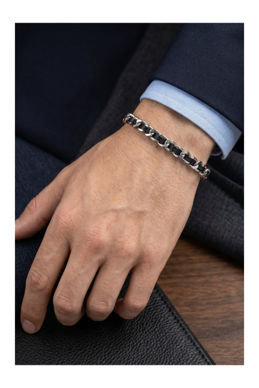 Bracelet - Silver/ black