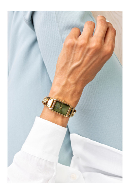 Montre Quartz - Femme - Gold/Gold/Green