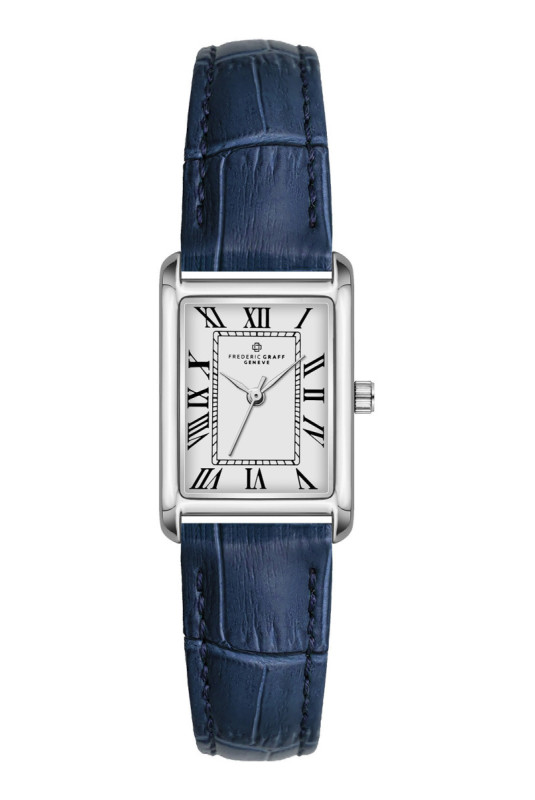 Montre Quartz - Femme - Silver/Croco dark blue/White