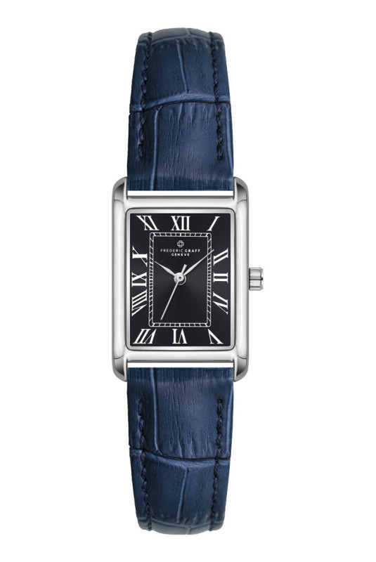 Montre Quartz - Femme - Silver/Croco dark blue/Black