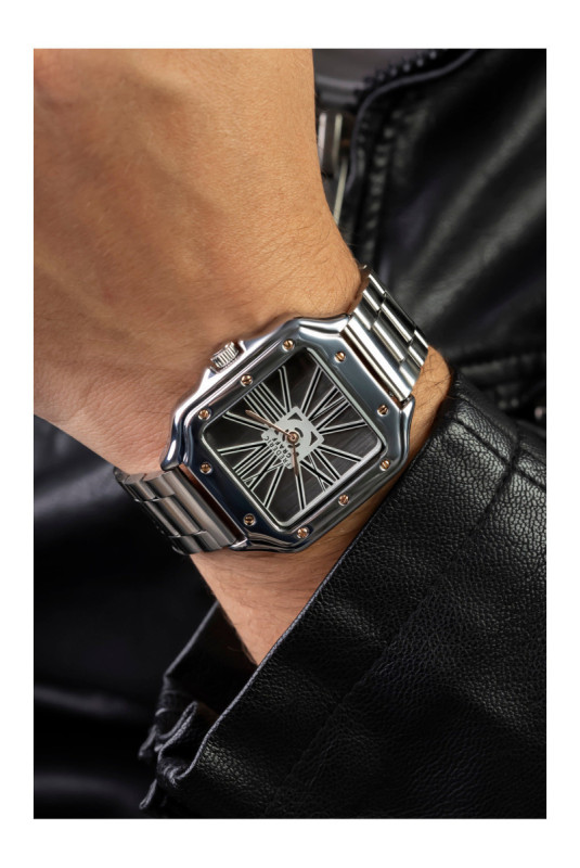 Montre Quartz - Homme - Silver/Silver/Grey brushed