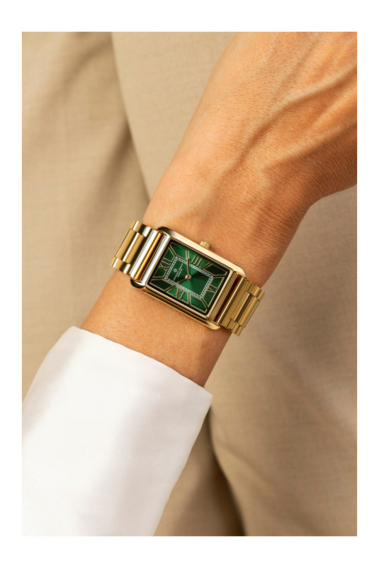 Montre Quartz - Femme - Gold/Gold/Green sunray