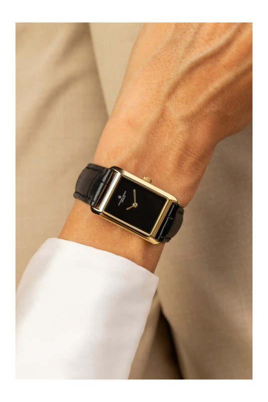 Montre Quartz - Femme - Gold/Croco black/Matt black