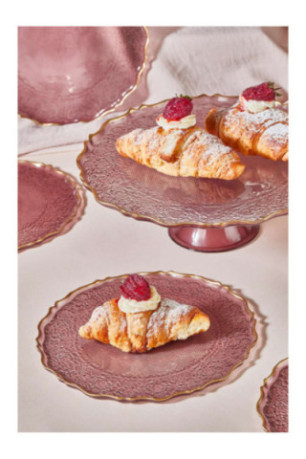 Service d'assiettes à dessert (7 pièces) - Prune