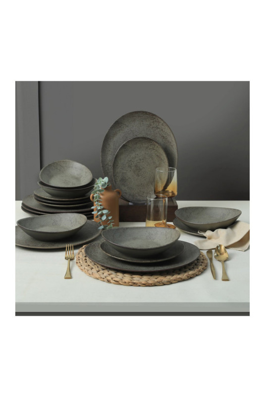Service de table (18 pièces) - Noir