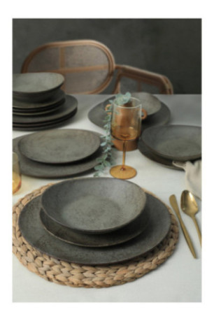 Service de table (18 pièces) - Noir
