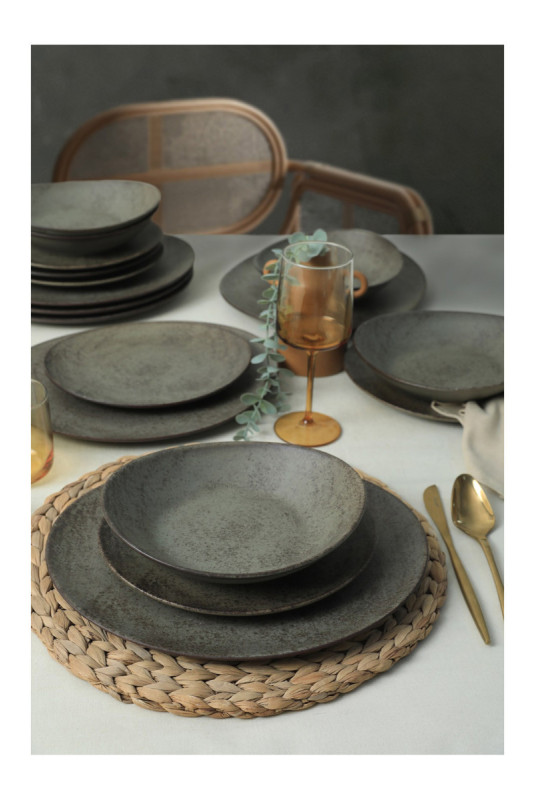 Service de table (18 pièces) - Noir