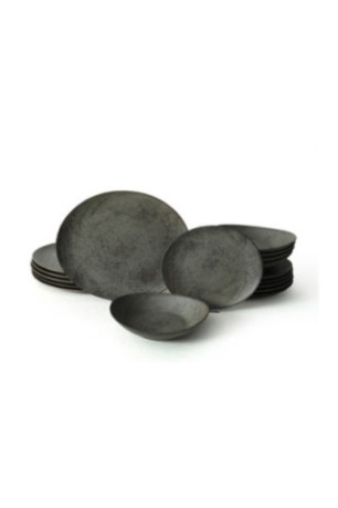 Service de table (18 pièces) - Noir