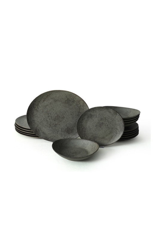 Service de table (18 pièces) - Noir