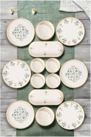 Ensemble petit-déjeuner (14 pièces) - Multicolore