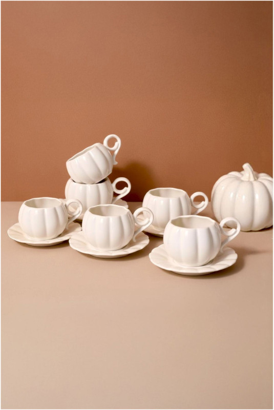 Ensemble de tasses à café (12 pièces) - Blanc