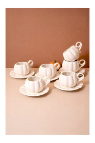 Ensemble de tasses à café (12 pièces) - Blanc