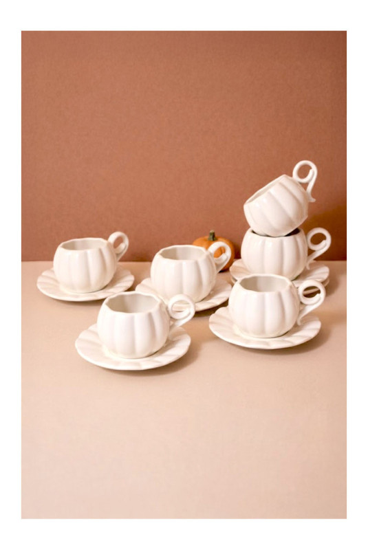 Ensemble de tasses à café (12 pièces) - Blanc