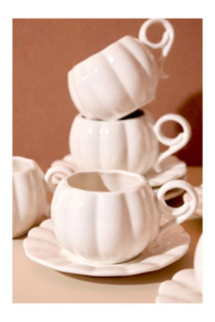 Ensemble de tasses à café (12 pièces) - Blanc
