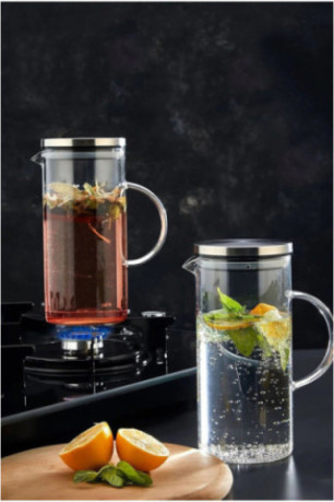 Bouteille en verre - Argent transparent