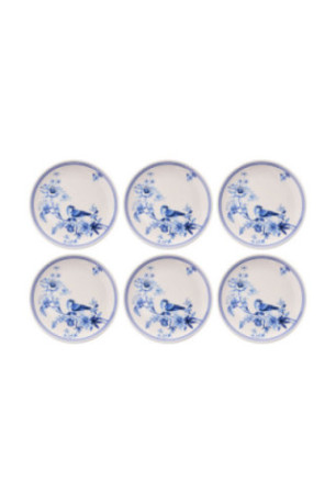 Service d'assiettes à dessert (6 pièces) - Bleu Blanc