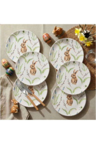Service d'assiettes à dessert (6 pièces) - Multicolore
