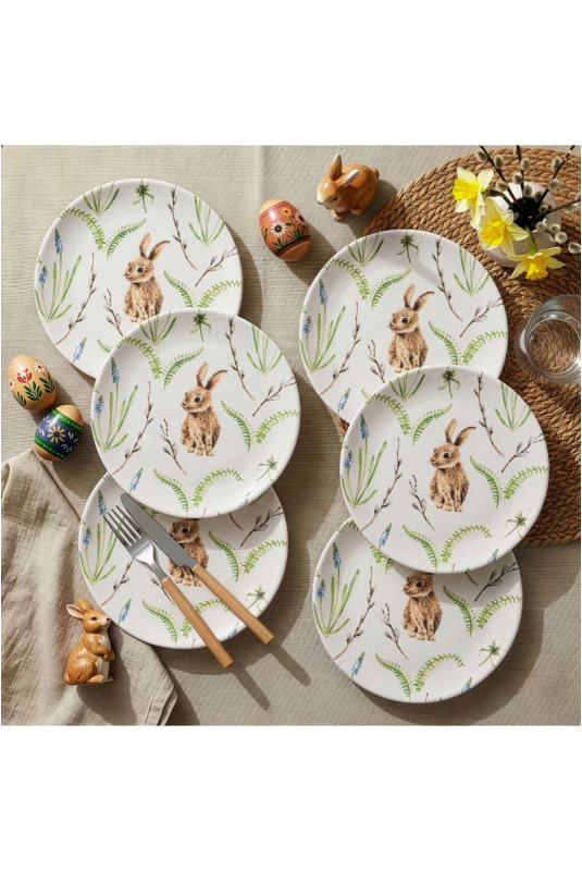 Service d'assiettes à dessert (6 pièces) - Multicolore