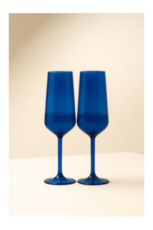 Ensemble de verres à champagne (2 pièces) - Bleu