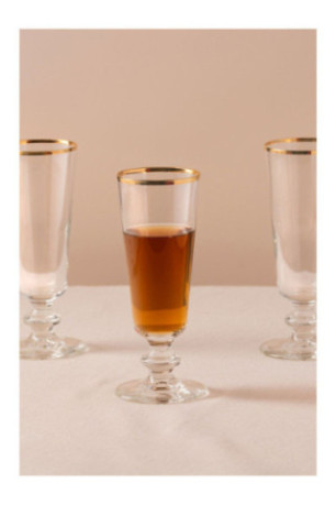 Ensemble de verres à vin (4 pièces) - Or transparent