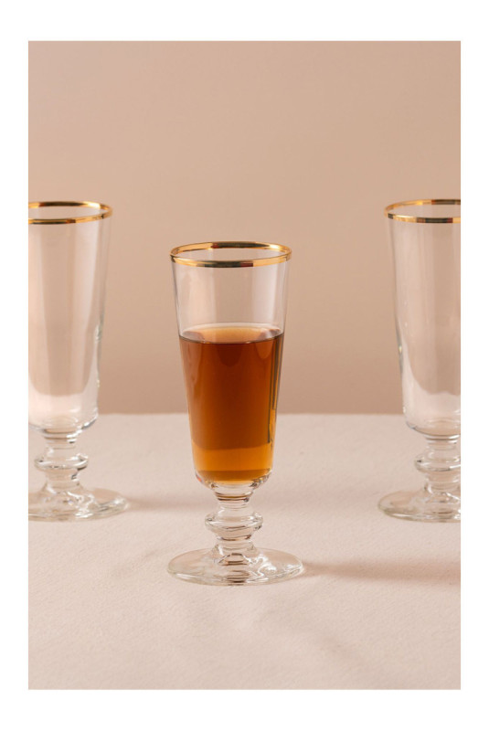 Ensemble de verres à vin (4 pièces) - Or transparent