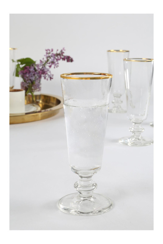 Ensemble de verres à vin (4 pièces) - Or transparent
