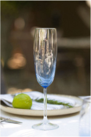 Ensemble de verres à champagne (4 pièces) - Bleu