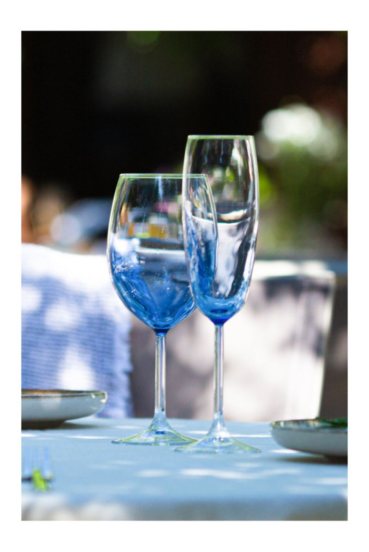 Ensemble de verres à champagne (4 pièces) - Bleu