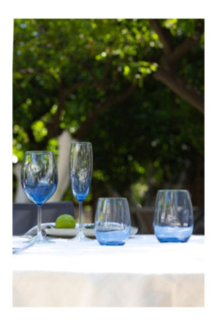 Ensemble de verres à champagne (4 pièces) - Bleu