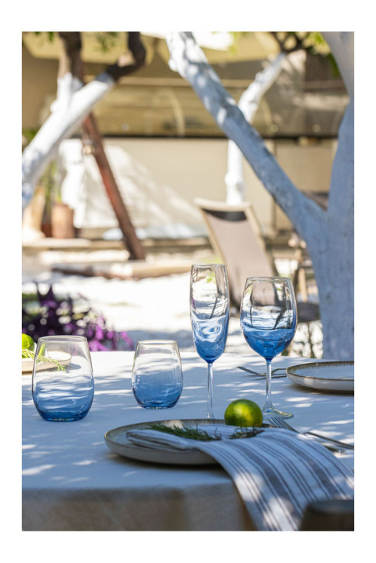 Ensemble de verres à champagne (4 pièces) - Bleu