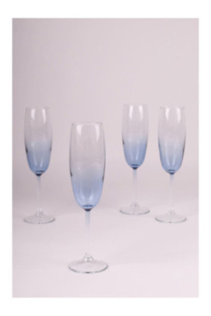 Ensemble de verres à champagne (4 pièces) - Bleu