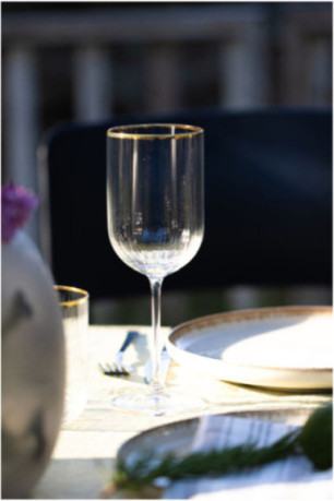 Ensemble de verres à vin (4 pièces) - Or transparent