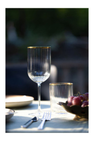 Ensemble de verres à vin (4 pièces) - Or transparent