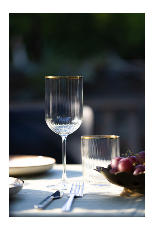 Ensemble de verres à vin (4 pièces) - Or transparent